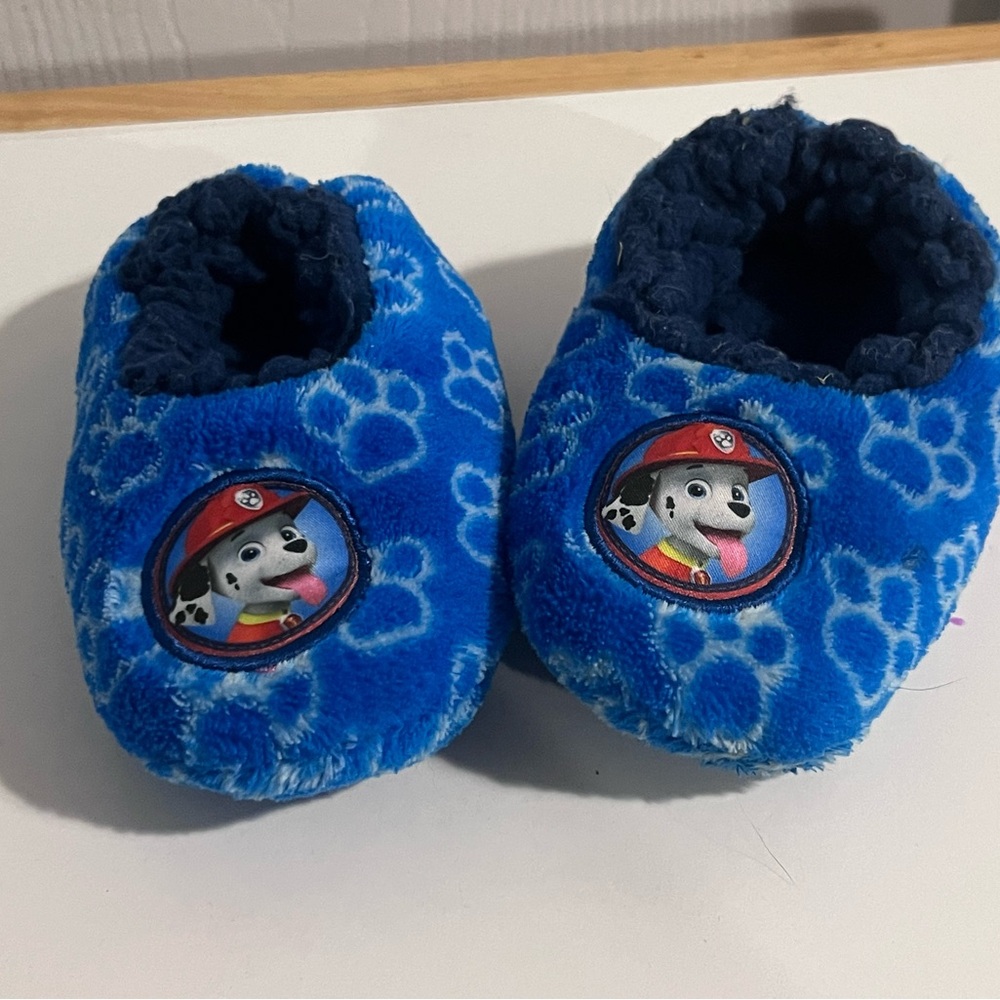 Paw Patrol Blue Kids Slippers with Marshall Design